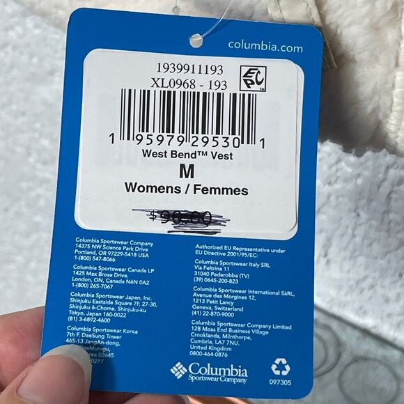 Columbia Women's West Bend Vest - Chalk Medium 90 - Picture 7 of 8